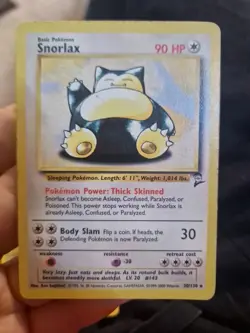 Pokemon Card Snorlax 30/130 Base Set 2 Non-Holo Rare NM - Image 1