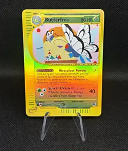 Pokemon TCG Expedition Base Set Butterfree 005/165 Reverse Holo Rare 80HP (2002) - Image 1