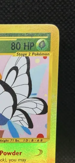Pokemon TCG Expedition Base Set Butterfree 005/165 Reverse Holo Rare 80HP (2002) - Image 3