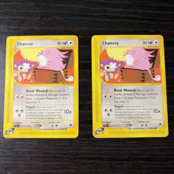 Chansey Expedition Base Set 72/165 2002 (LOT OF 2) Pokemon TCG English MP/HP - Image 1