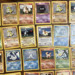 1999 Pokemon BASE Set Builder (61) Count Lot Common Uncommon Rare Non Holo /102 - Image 3