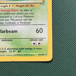 Venusaur 15/102 Base Set Holo | Vintage WOTC Pokemon Card | Binder Copy - Image 5