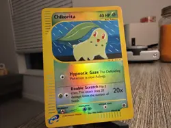 Pokemon TCG Chikorita 099/165 Expedition Base Set Reverse Holo 40 HP EN 2002 - Image 1