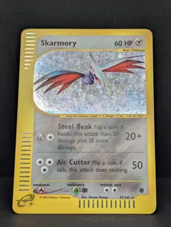 Skarmory 027/165 Expedition Base Set Holo Rare Pokemon TCG Nintendo MP+ - Image 3
