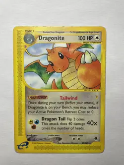 Dragonite 43/165 Rare Expedition Base Set Pokemon Heavily Played - Image 1