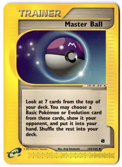 Master Ball 143/165 Uncommon Expedition Base Set Pokemon Lightly Played - Image 1