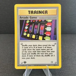 Arcade Game 83/111 1st Edition Rare Vintage Neo Genesis Pokemon Card - NM - Image 1