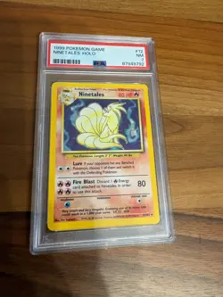 Ninetales 12/102 Base Set Holo Pokemon Card Pokemon WOTC TCG 1999 PSA 7 - Image 1