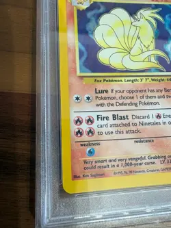 Ninetales 12/102 Base Set Holo Pokemon Card Pokemon WOTC TCG 1999 PSA 7 - Image 4