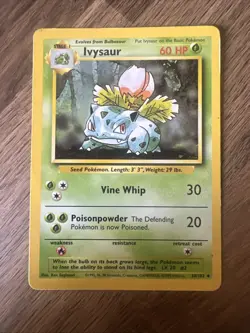 Pokemon TCG Ivysaur Base Set, Unlimited Uncommon Card 30/102 HP - Image 1