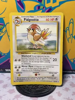 Pokemon TCG Card - Pidgeotto Base Set 22/102 Unlimited Regular - Image 1