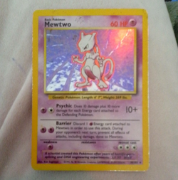 Pokemon TCG Base Set Mewtwo 010/102 Holo Rare Holo 60 HP English Card - Image 1