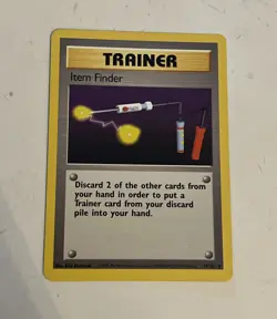 Item Finder 74/102 Rare Base Set Pokemon TCG Card Vintage 1999 NM/LP - Image 1