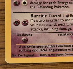Mewtwo 10/102 Pokemon TCG 1999 Base Set Holo Unlimited Rare HP - Image 4