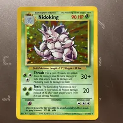 Nidoking 11/102 - Base Set - Holo WOTC Vintage 1999 Pokemon TCG Card NM - Image 1