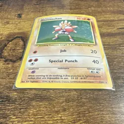 The Pokemon Company Hitmonchan 7/102 Base Set Holo Rare English 70 HP 1999 - Image 3
