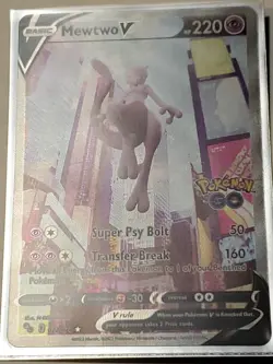 Mewtwo V 072/078 - POKEMON GO Full Alternate Art Ultra Rare TCG Card - NM / MINT - Image 2