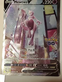 Mewtwo V 072/078 - POKEMON GO Full Alternate Art Ultra Rare TCG Card - NM / MINT - Image 3