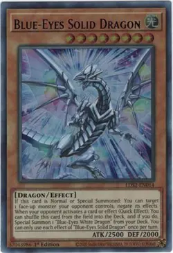 Yu-Gi-Oh Card - LDS2-EN014 - BLUE-EYES SOLID DRAGON (Purple) (ultra rare) - NM/M - Image 1