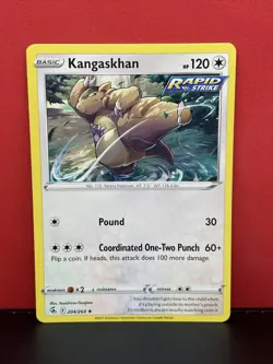 Kangaskhan non-holo Rare - 204/264 - Pokemon Fusion Strike - NM or Better - Image 1