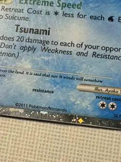 Suicune SL11 Call of Legends Set Pokemon Card Nintendo Shiny Holo Rare DMG - Image 3