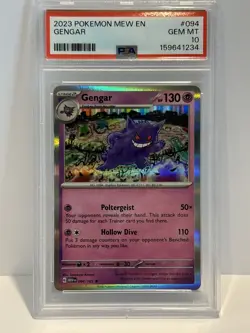 Pokemon TCG Gengar 094/165 Sv Scarlet & Violet 151 Holo Rare PSA 10 EN - Image 1
