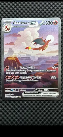 Pokemon TCG Charizard EX 199/165 Scarlet Violet 151 English Card NM Condition - Image 1