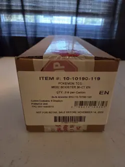 Phantasmal Flames ME02 Booster Box Case Sealed Pokemon TCG - Image 1