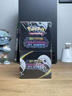 Pokemon TCG Mega Evolution Phantasmal Flames Sealed Half Booster Box (18 Packs) - Image 1