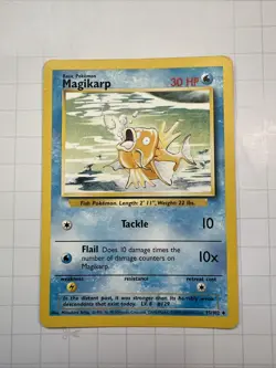 Pokemon TCG Magikarp Base Set Unlimited 35/102 Regular WOTC 1999-2000 LP - Image 1
