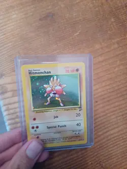 Pokemon TCG Hitmonchan Base Set 2 Holo Unlimited Rare Card 8/130 - Image 1