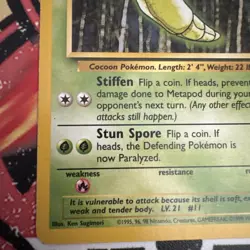 Pokemon TCG Metapod 54/102 Base Set Common Card LP WOTC 1999 Vintage - Image 5