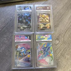 Pokemon Card Slab Bundle 4 Graded 9 Slabs - Image 1