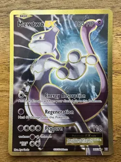 Pokemon XY Evolutions Mewtwo EX Full Art Rare Card TCG 103/108 - Image 1