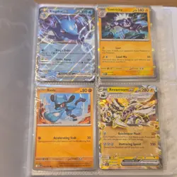 Pokemon Card Binder Mewtwo 4 Pocket Folder + Cards Ex Common Uncommon Bundle - Image 2