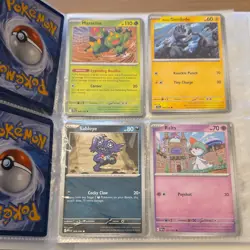 Pokemon Card Binder Mewtwo 4 Pocket Folder + Cards Ex Common Uncommon Bundle - Image 5