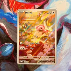 Pokemon TCG Mega Evolution Stufful Illustration Rare Card 154/132 - Image 1