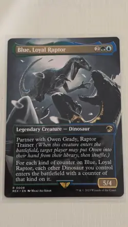 Blue, Loyal Raptor (Borderless) Universes Beyond: Jurassic Pikachu World... - Image 1