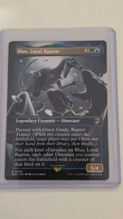 Blue, Loyal Raptor (Borderless) Universes Beyond: Jurassic Pikachu World... - Image 3