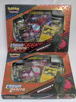 2x Pokemon TCG Crown Zenith Regidrago V Collection Box Sealed Brand New - Image 1