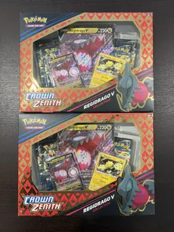 Crown Zenith Regidrago V Collection Box Factory Sealed Pokemon TCG x 2 - Image 1