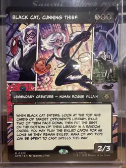 MTG Marvel Black Cat, Cunning Thief Showcase Rare | Spider-Man Villain | In Hand - Image 1