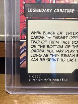 MTG Marvel Black Cat, Cunning Thief Showcase Rare | Spider-Man Villain | In Hand - Image 2