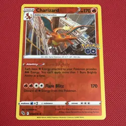 Pokemon TCG Charizard Pokemon Go 010/078 Reverse Holo Rare - Image 1