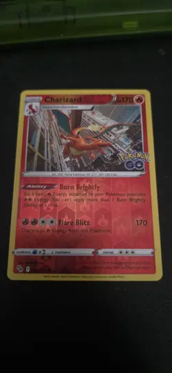 Pokemon TCG Charizard Reverse Holo Rare 010/078 Pokemon GO 2022 - Image 1