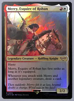 Merry, Esquire of Rohan - Foil - 215 - LOTR: Tales of Middle-earth (LTR) MTG - Image 3