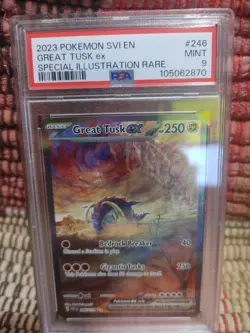 Great Tusk EX # 246/198 SIR | Pokemon TCG 2023 Scarlet & Violet | PSA 9 MINT - Image 1