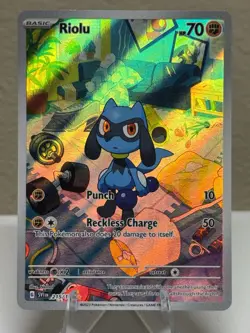 Riolu 215/198 SV01: Scarlet & Violet Base Set Holo Illustration Rare Pokemon - Image 1
