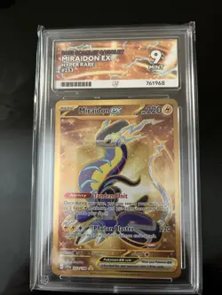 Pokemon TCG Miraidon EX Holo Gold Card 253/198 Scarlet Violet Base Set Graded 9 - Image 1
