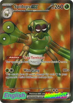 Pokemon- Spidops ex [SVI - 223/198] Scarlet & Violet Base Set NM Ultra Rare H... - Image 1